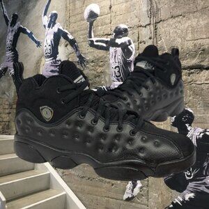 Nike Air Jordan Jumpman Team II Black 2 Basketball Shoes 820273-001 Size US 7Y